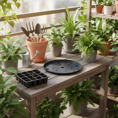 Flower pot drainage liner - flower,