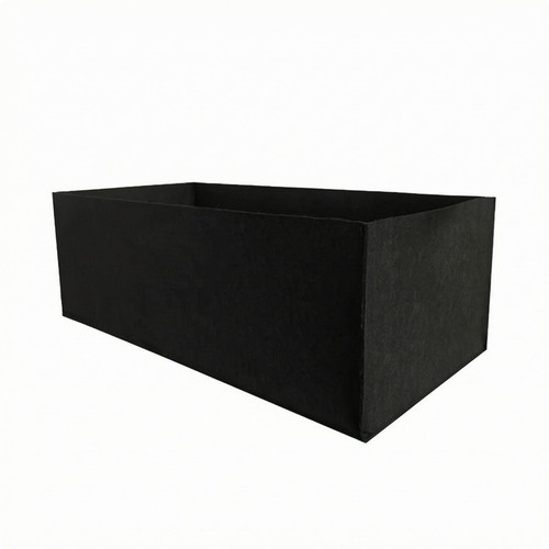 Black rectangular plant - , pot